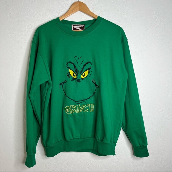 Pacific Merchants Grinch Sweatshirts Green Christmas Holiday Crewneck Size XL - Picture 1 of 10